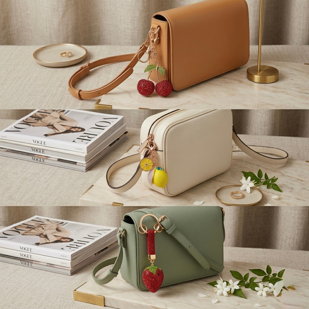 Fruit Bag Charms: The Playful Handbag Trend to Shop in Lebanon - Petit Détail - Buy Brooches Lebanon