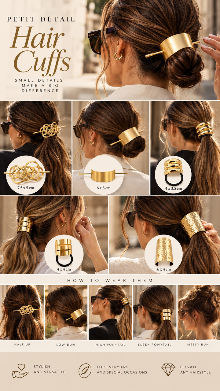 Gold Hair Cuffs in Lebanon: 7 Chic Ways to Style Your Ponytail