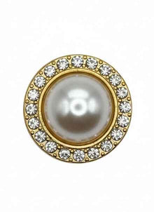 Cache-Bouton collection – Pearl & Crystal Halo Button Cover at Petit Détail Lebanon