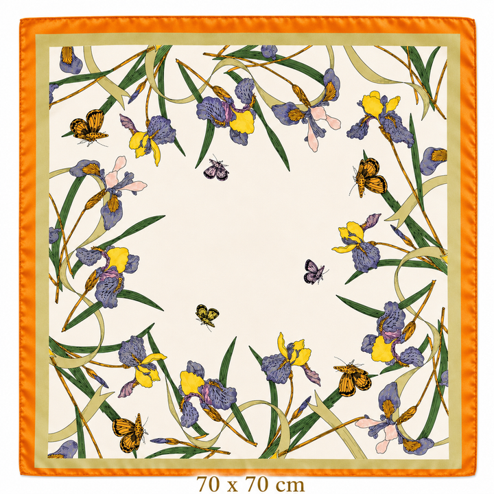 Golden Iris Square Scarf Petit Détail Lebanon