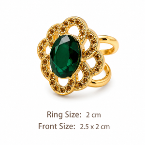 Emerald Bloom Scarf Ring Petit Détail Lebanon