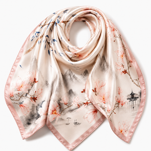Rose Magnolia Square Scarf Petit Détail Lebanon