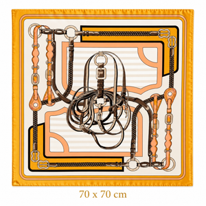 Equestrian Print Square Scarf Petit Détail Lebanon