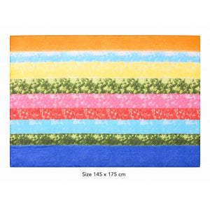Rainbow Stripes Mousseline Beach Pareo – 145 × 175 cm