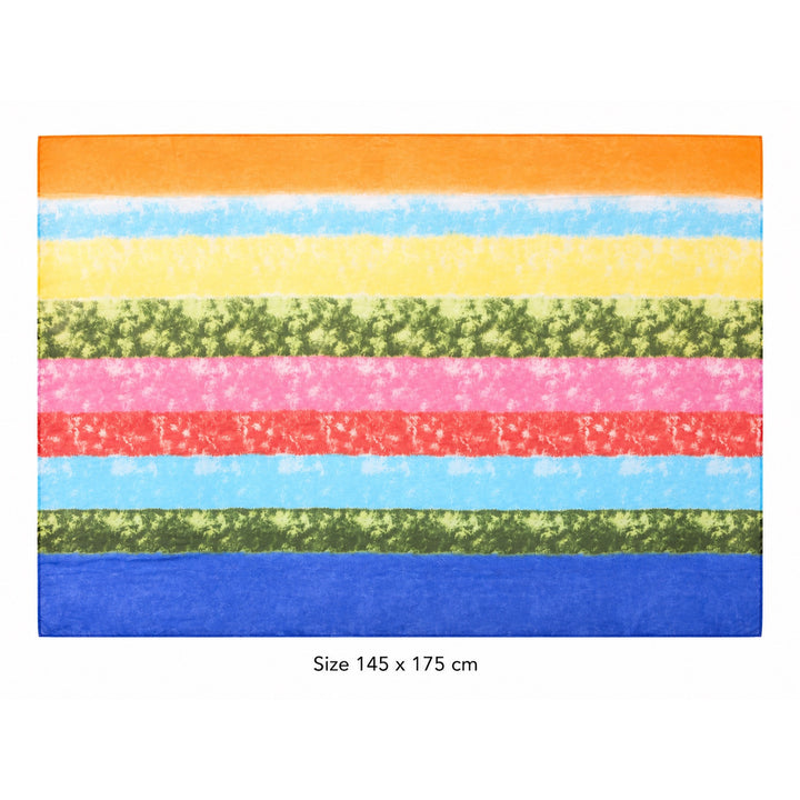 Rainbow Stripes Mousseline Beach Pareo – 145 × 175 cm