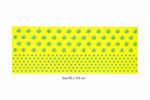 Neon Yellow Skull Mousseline Beach Pareo – 90 × 175 cm