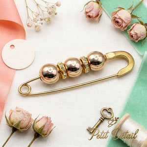 Pearl Decorative Safety Pin Brooch Petit Détail Lebanon