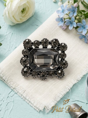 Rectangular Crystal Brooch Petit Détail Lebanon