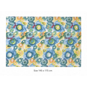 Blue Bloom Mousseline Beach Pareo – 145 × 175 cm