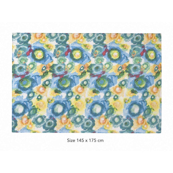 Blue Bloom Mousseline Beach Pareo – 145 × 175 cm