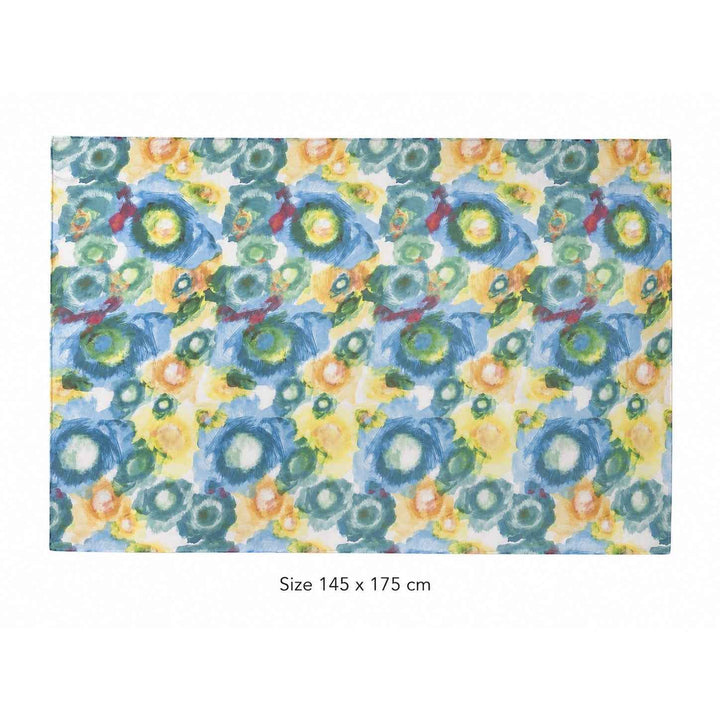 Blue Bloom Mousseline Beach Pareo – 145 × 175 cm Petit Détail Lebanon