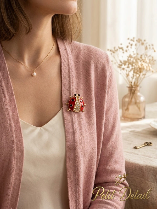 Ladybug Crystal Brooch Petit Détail Lebanon