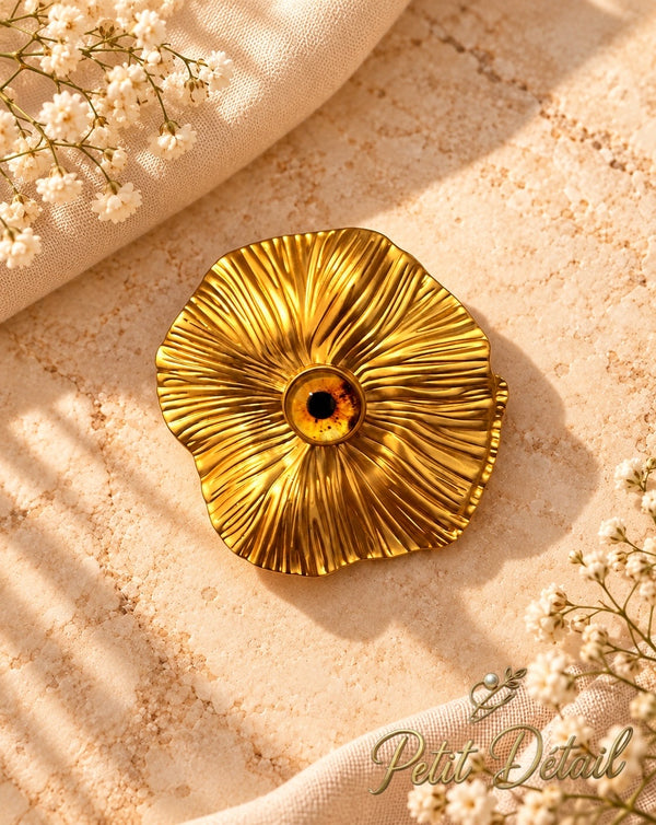 Golden Eye Statement Brooch Petit Détail Lebanon