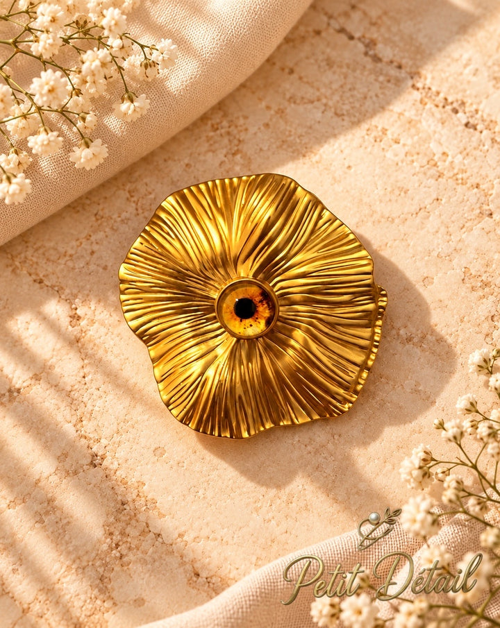Golden Eye Statement Brooch