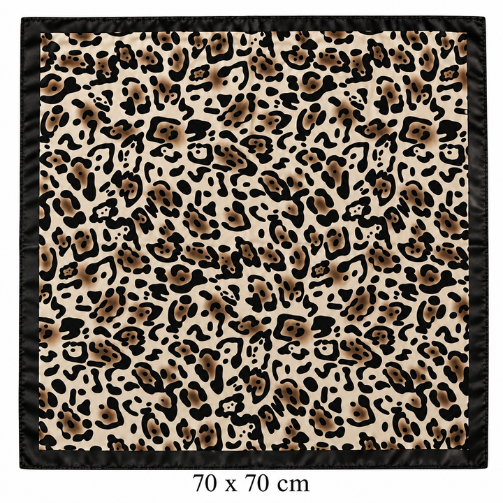 Leopard Print Square Scarf Petit Détail Lebanon