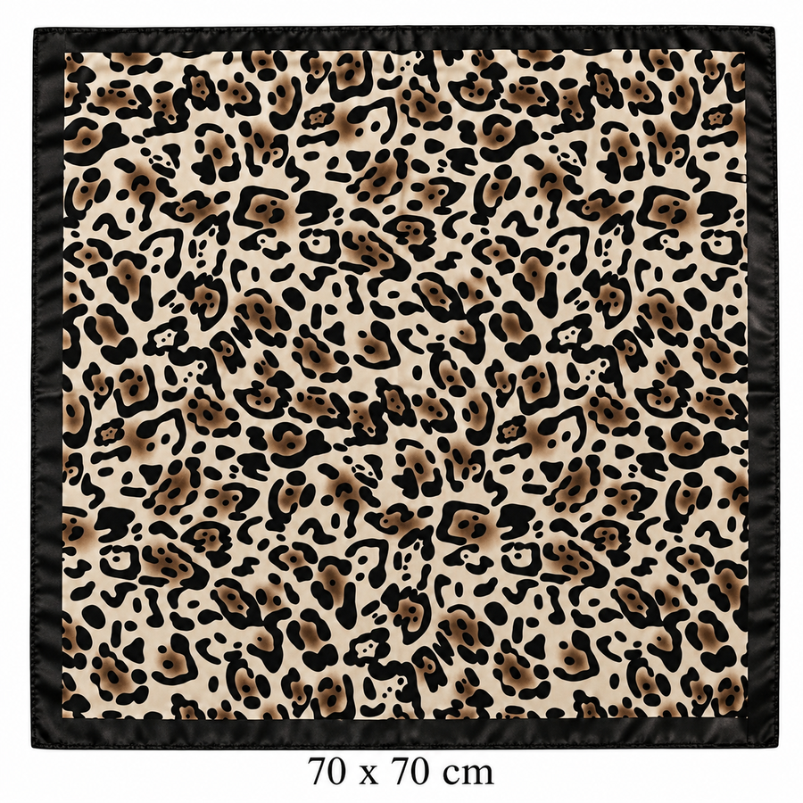 Leopard Print Square Scarf Petit Détail Lebanon