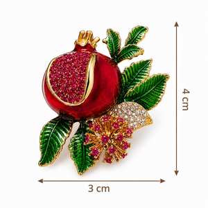 Crimson Pomegranate Brooch Petit Détail Lebanon