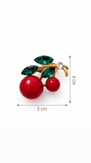 Cherry Crystal Brooch Default Title Petit Détail Lebanon
