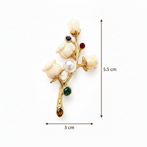 Ivory Blossom Pearl Brooch Petit Détail Lebanon
