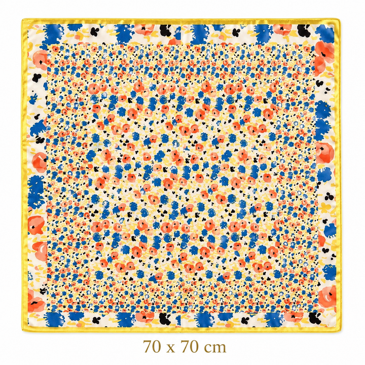 Yellow Floral Square Scarf Petit Détail Lebanon