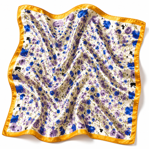 Violet Floral Square Scarf Petit Détail Lebanon