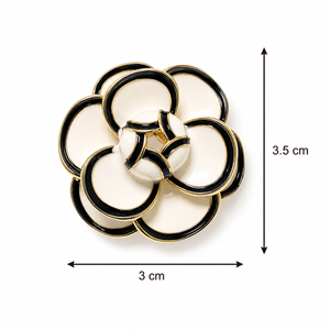 Camellia Flower Brooch white Petit Détail Lebanon