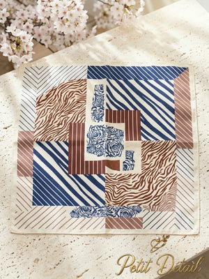 Patchwork Print Square Scarf Petit Détail Lebanon