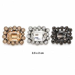 Rectangular Crystal Brooch Petit Détail Lebanon