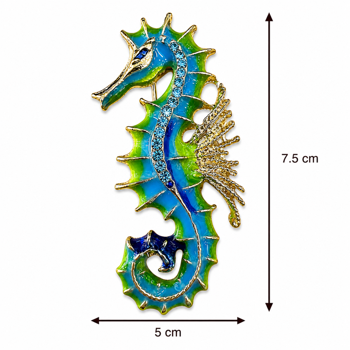 Ocean Seahorse Brooch Petit Détail Lebanon