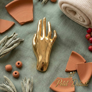 Surrealist Gold Hand Brooch Petit Détail Lebanon