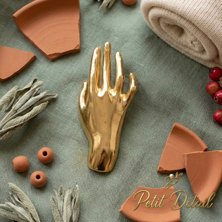 Surrealist Gold Hand Brooch Petit Détail Lebanon