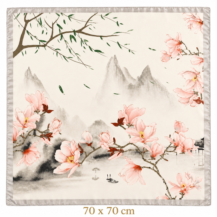 Soft Magnolia Square Scarf Petit Détail Lebanon