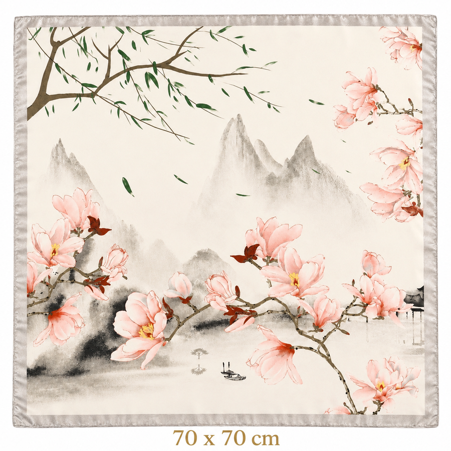 Soft Magnolia Square Scarf Petit Détail Lebanon