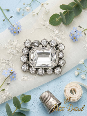 Rectangular Crystal Brooch Petit Détail Lebanon