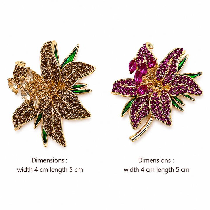 Lily Crystal Brooch
