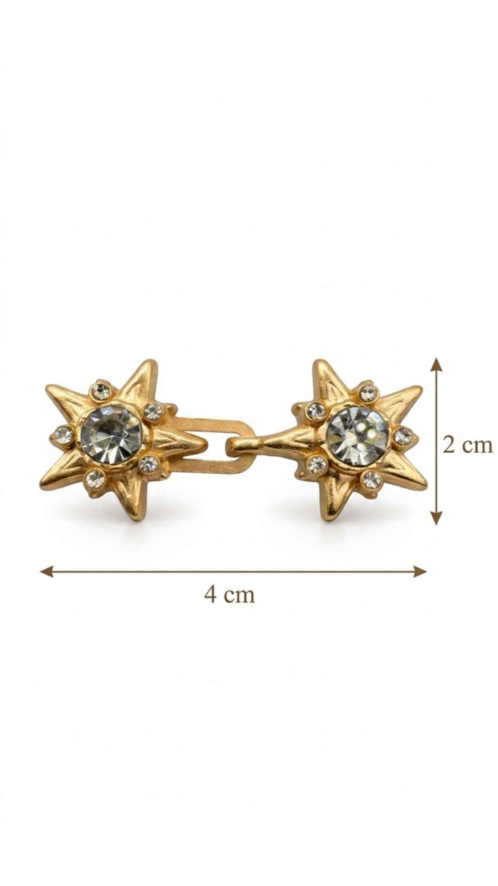 Star Rhinestone Waist Adjusters – Gold & Dark Silver Petit Détail Lebanon