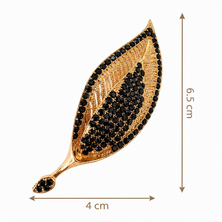 Leaf Crystal Brooch Petit Détail Lebanon