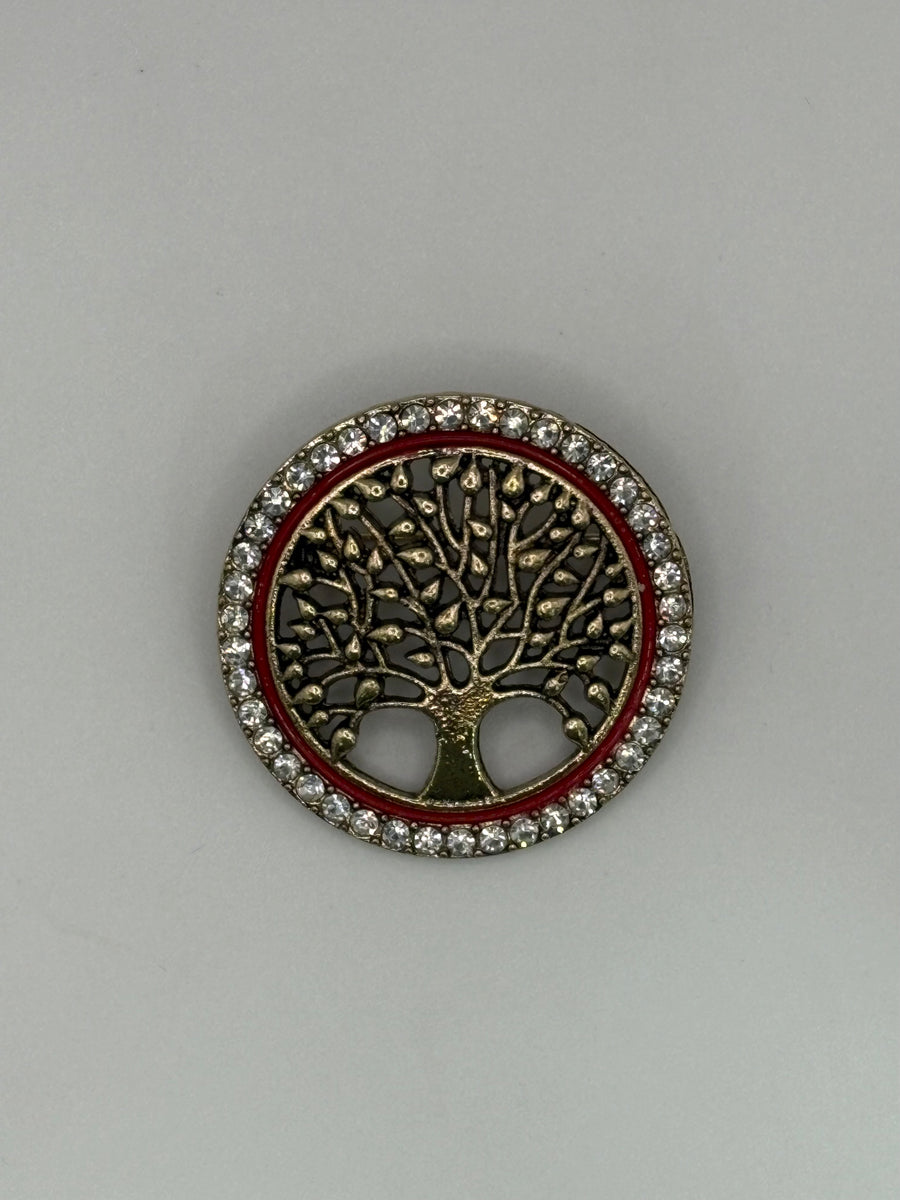 Sparkling Tree of Life - Symbol of Growth – gold; silver metal fashion jewelry, main product image, Petit Détail