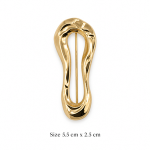 Sculptural Gold Brooch