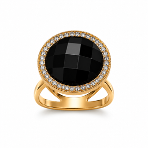 Black Crystal Scarf Ring Petit Détail Lebanon