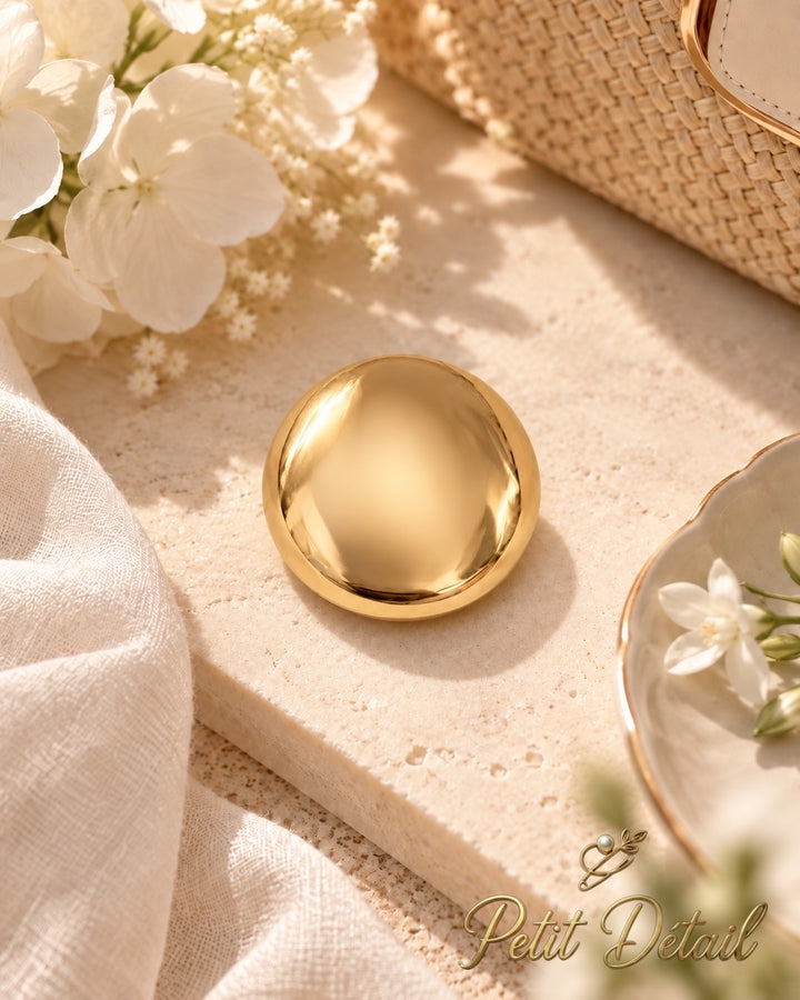 Domed Gold Brooch
