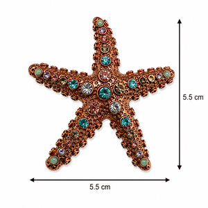 Crystal Starfish Brooch bronze Petit Détail Lebanon