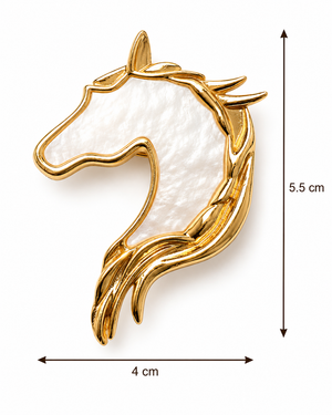 Pearl Horse Brooch Petit Détail Lebanon