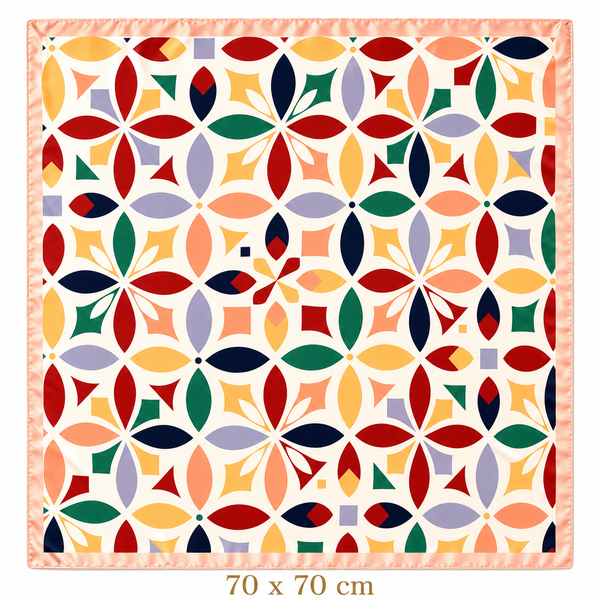 Pastel Geometric Square Scarf Petit Détail Lebanon