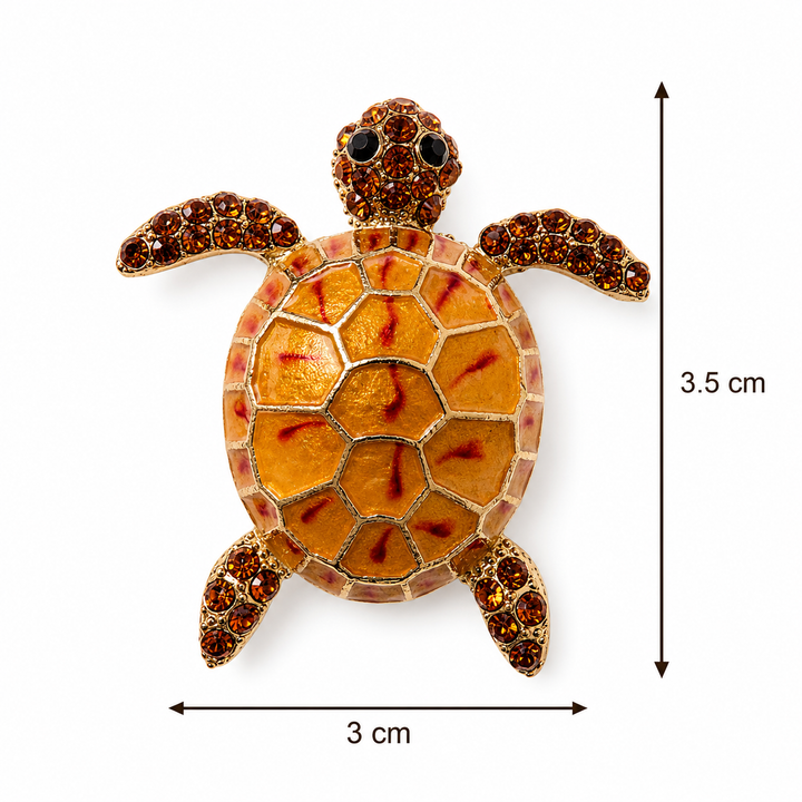Amber Turtle Brooch Petit Détail Lebanon