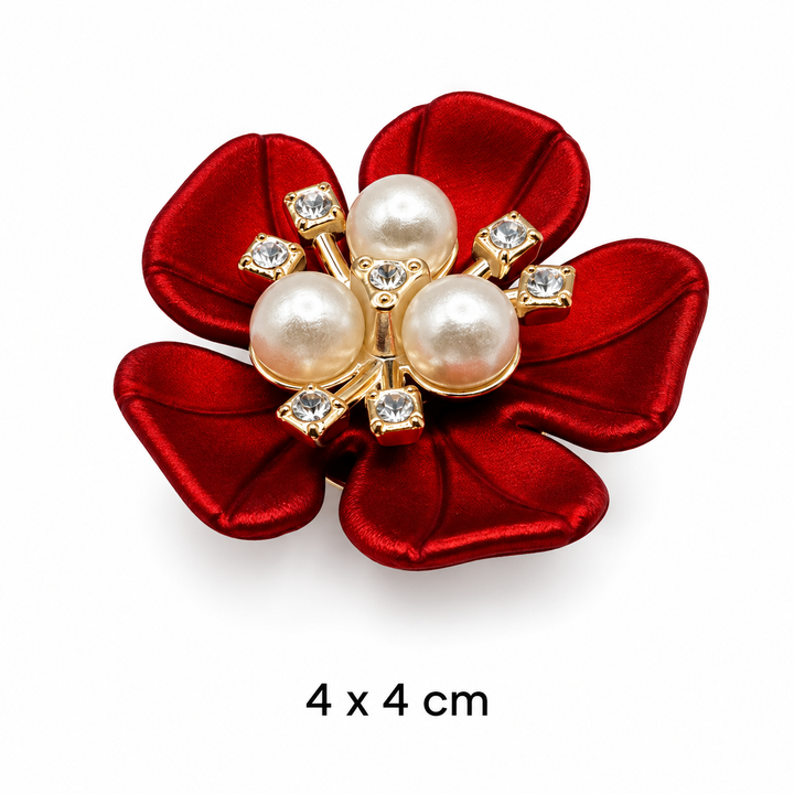 Red Flower Button Cover Petit Détail Lebanon