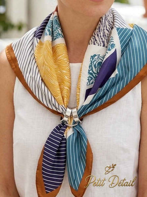 Silver Geometric Trio Scarf Ring Petit Détail Lebanon