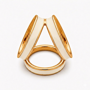 Geometric Trio Scarf Ring white Petit Détail Lebanon