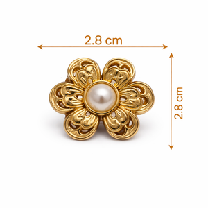 Pearl Flower Waist Buckle Gold Petit Détail Lebanon