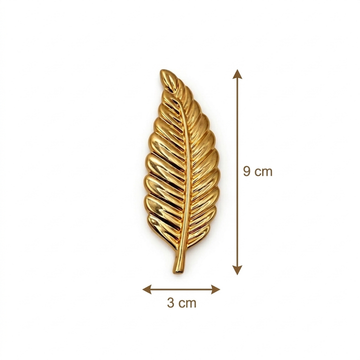 Abstract Gold Leaf Brooch Petit Détail Lebanon